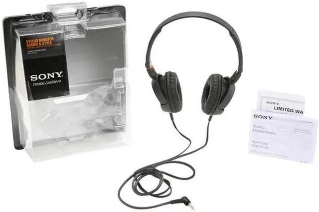 Alt view image 5 of 5 - SONY Black MDR-ZX100/BLK 3.5mm Connector Supra-aural Stereo Headphone