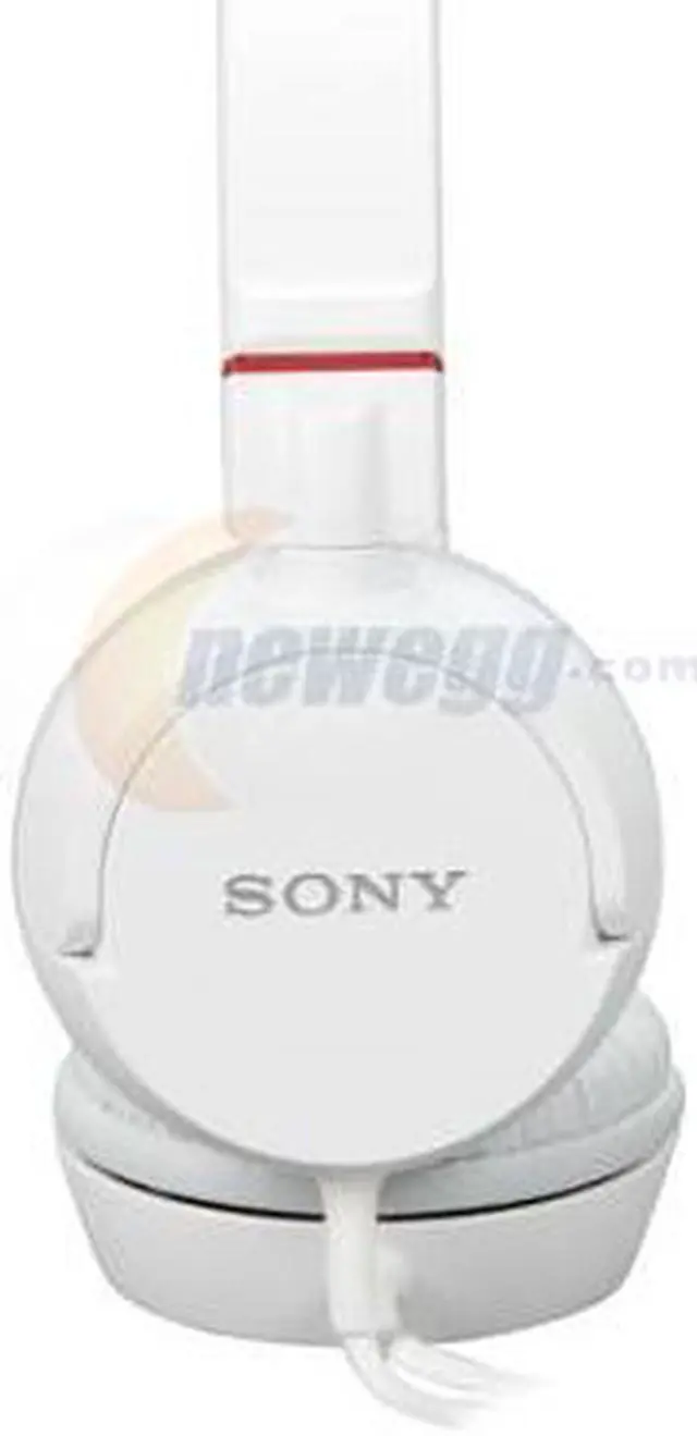 Alt view image 3 of 6 - SONY White MDR-ZX100/WHT Supra-aural Stereo Headphone - White