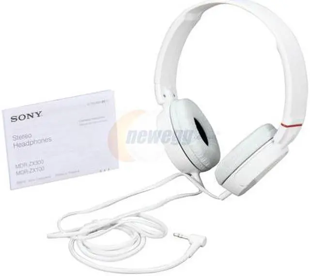 Alt view image 5 of 6 - SONY White MDR-ZX100/WHT Supra-aural Stereo Headphone - White