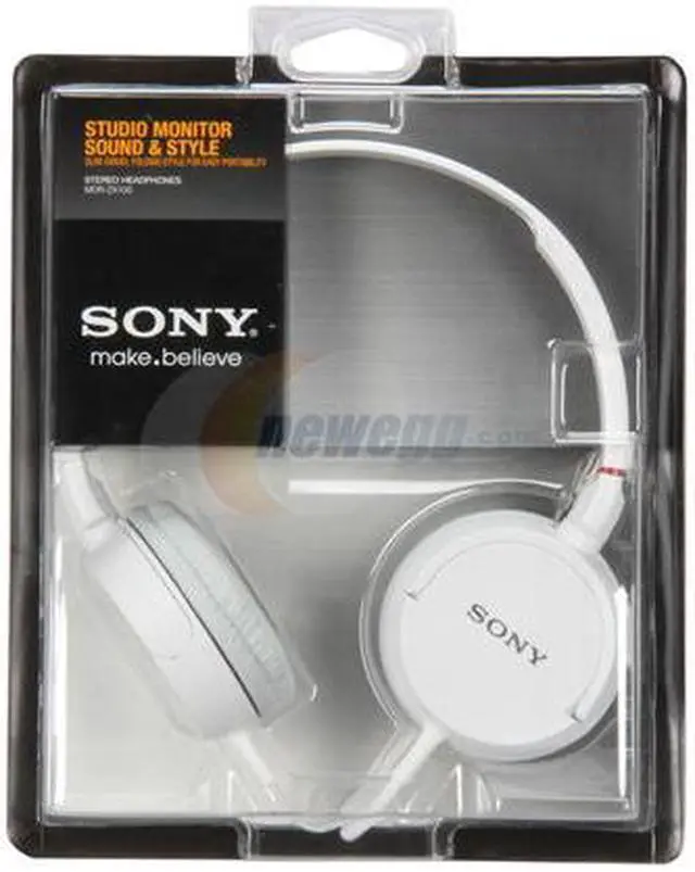 Alt view image 6 of 6 - SONY White MDR-ZX100/WHT Supra-aural Stereo Headphone - White
