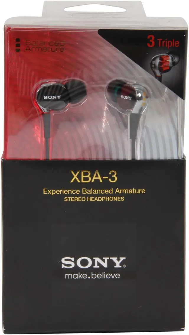 Alt view image 6 of 6 - SONY XBA-3 Balanced Armature Headphones-3 Drivers