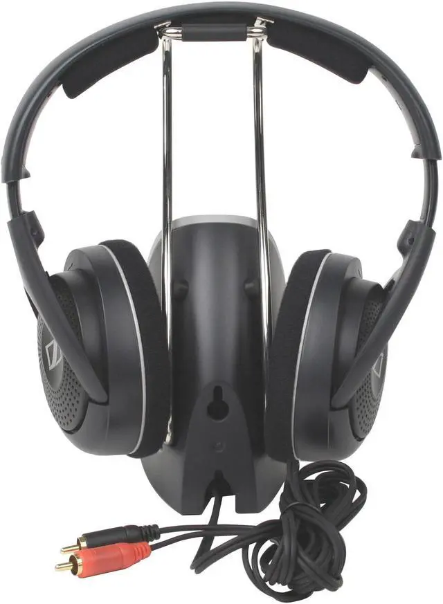 Alt view image 3 of 5 - Sennheiser Silver RS 120 3.5mm/ 6.3mm Connector Supra-aural Wireless RF Hi-fi Headphone