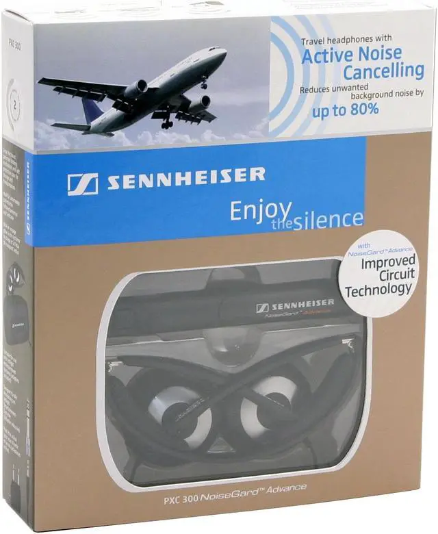 Alt view image 7 of 7 - Sennheiser PXC 300 3.5mm/ 6.3mm Connector Supra-aural Active Noise Cancelling Headphone