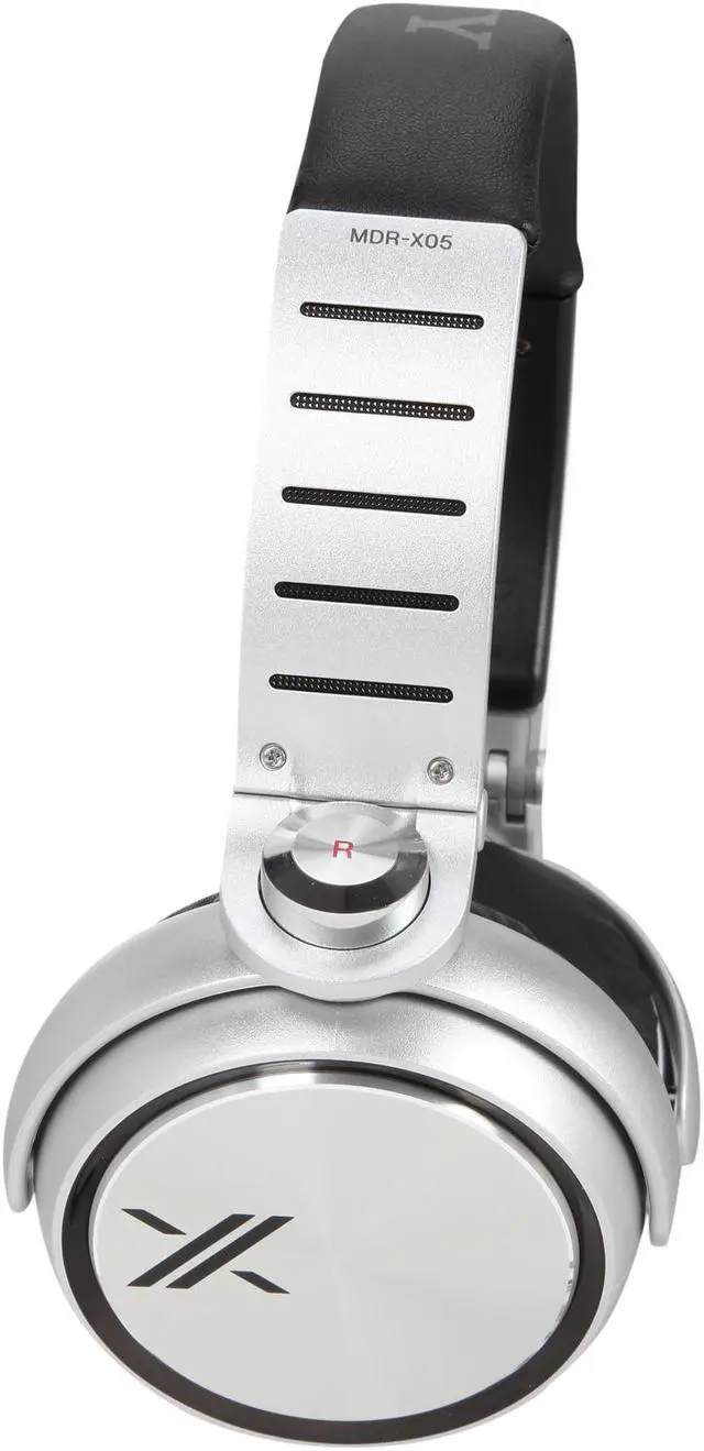 Alt view image 3 of 7 - SONY Black/Silver MDR-X05/BS Headphones, Black/Silver
