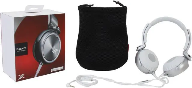 Alt view image 8 of 8 - SONY White/Silver MDR-X05/WS Headphones, White/Silver