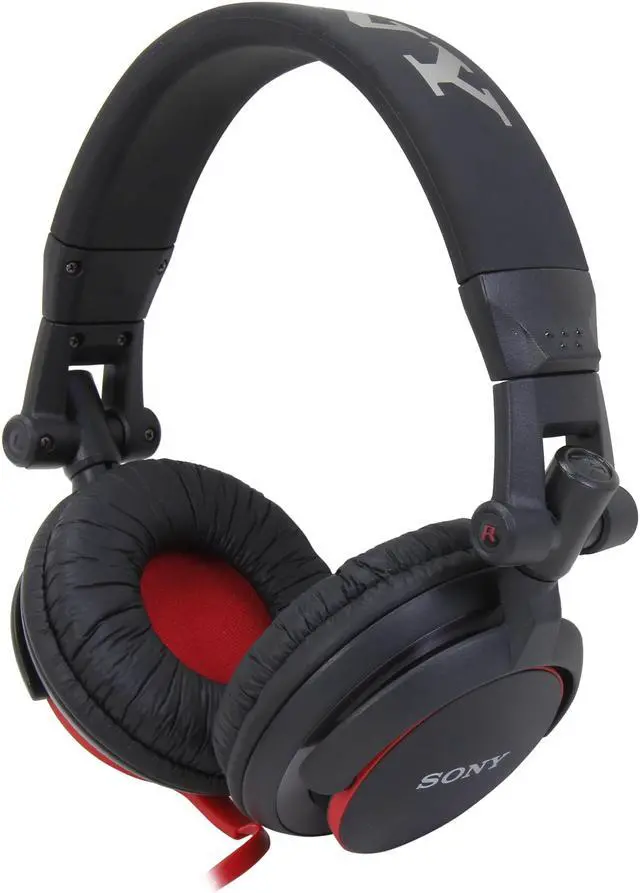 Main image of Sony MDRV55 Extra Bass & DJ Headphones, Black/Red