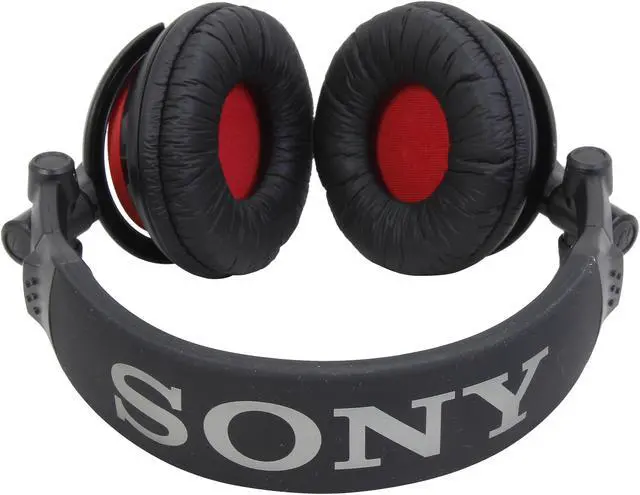 Alt view image 4 of 7 - Sony MDRV55 Extra Bass & DJ Headphones, Black/Red