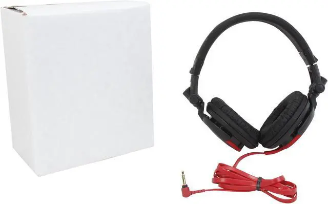 Alt view image 7 of 7 - Sony MDRV55 Extra Bass & DJ Headphones, Black/Red