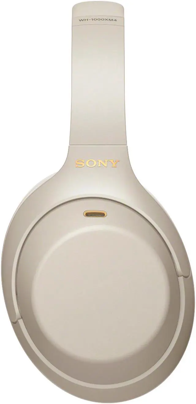 Alt view image 3 of 8 - Sony WH1000XM4 Wireless Noise Canceling Over-the-Ear Headphones with Google Assistant - Silver