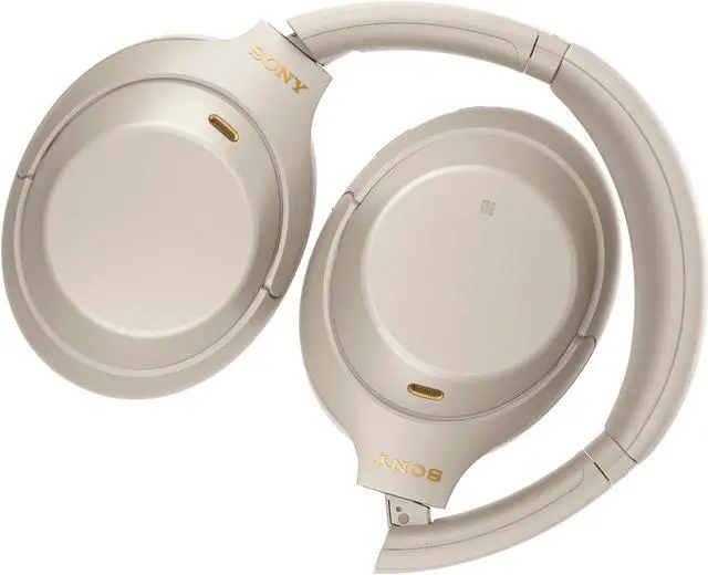 Alt view image 7 of 8 - Sony WH1000XM4 Wireless Noise Canceling Over-the-Ear Headphones with Google Assistant - Silver