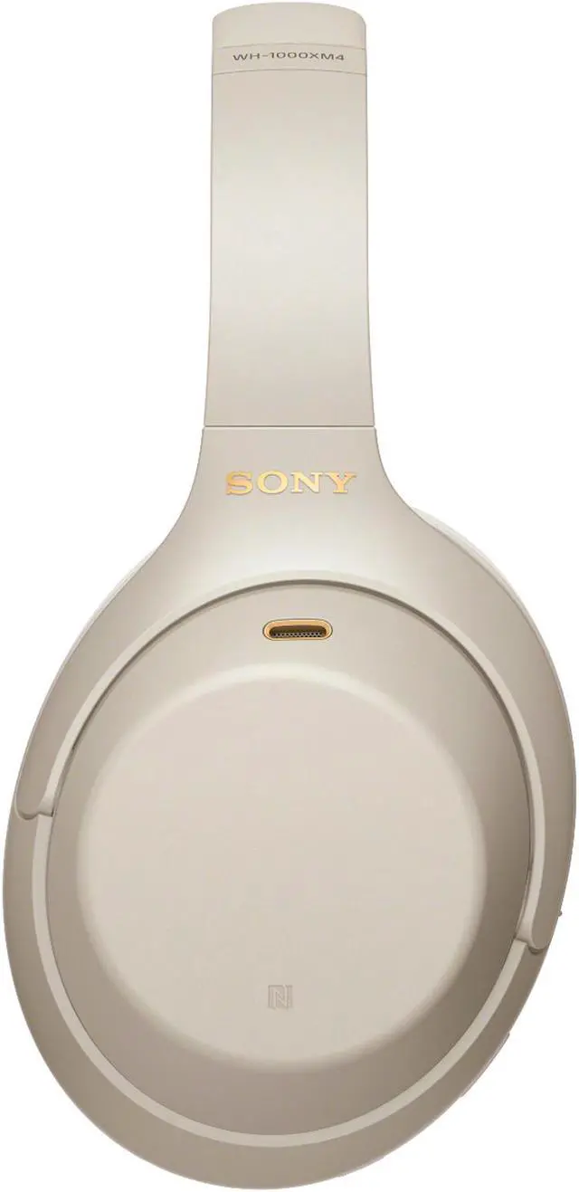 Alt view image 4 of 8 - Sony WH1000XM4 Wireless Noise Canceling Over-the-Ear Headphones with Google Assistant - Silver