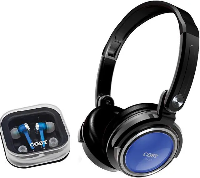 Main image of COBY CV215 3.5mm Connector Headphones: Circumaural / Earphones: Canal 2 in 1 Combo Deep Bass Stereo Headphone & Earphone