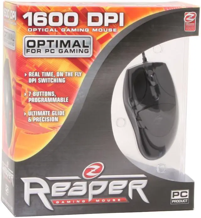 Alt view image 6 of 8 - ideazon MW1NAE1-X9ZMS01 Black 7 Buttons 1 x Wheel USB Wired Optical 1600 dpi REAPER Gaming Mouse