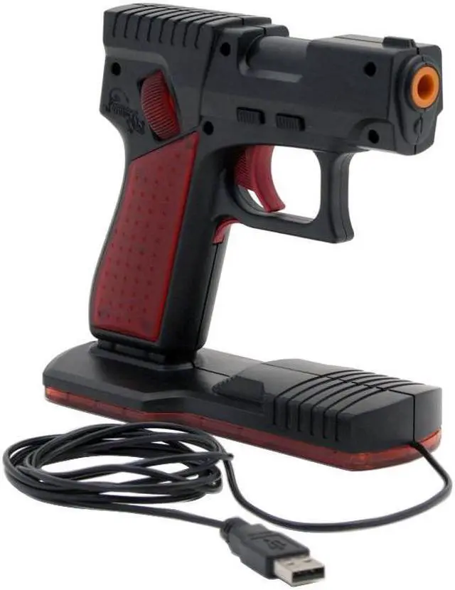 Alt view image 2 of 5 - MonsterGecko PistolMouse FPS Black/Red USB Optical Gaming mouse