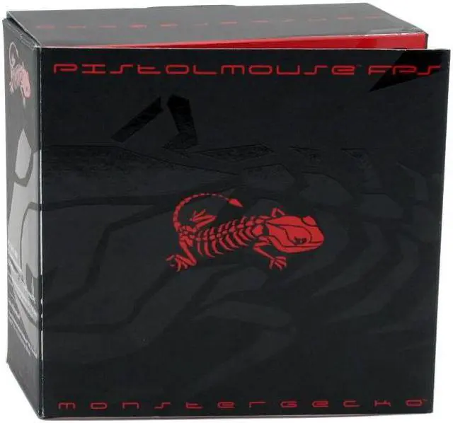 Alt view image 5 of 5 - MonsterGecko PistolMouse FPS Black/Red USB Optical Gaming mouse