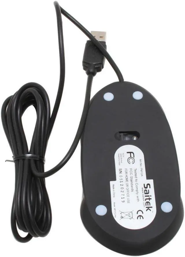Alt view image 5 of 6 - Saitek PM12A Silver/Blue 6 Buttons 1 x Wheel USB Wired Optical PC Gaming Mouse