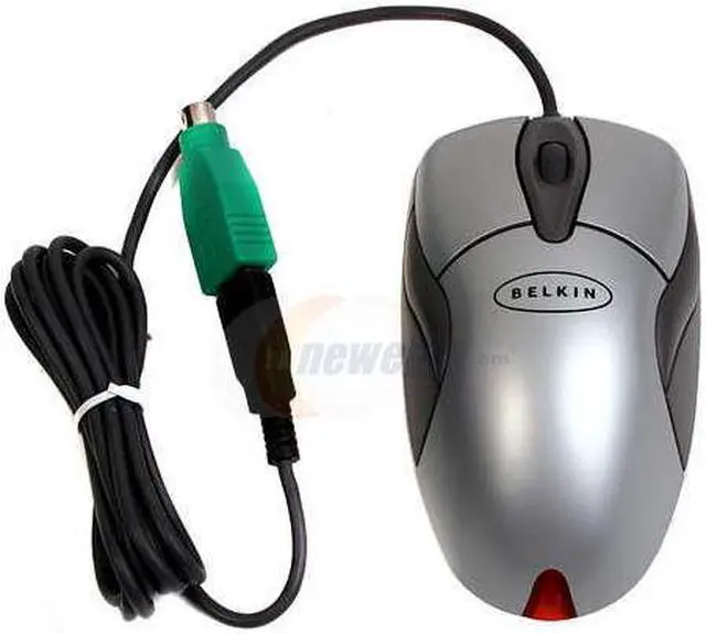 Alt view image 2 of 5 - BELKIN F8E850-OPT 2-Tone 5 Buttons 1 x Wheel USB or PS/2 Wired Optical Mouse