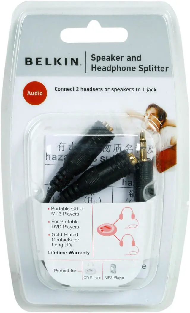 Alt view image 3 of 3 - Belkin F8V234AMOB 3.5mm Connector Audio Y-Cable