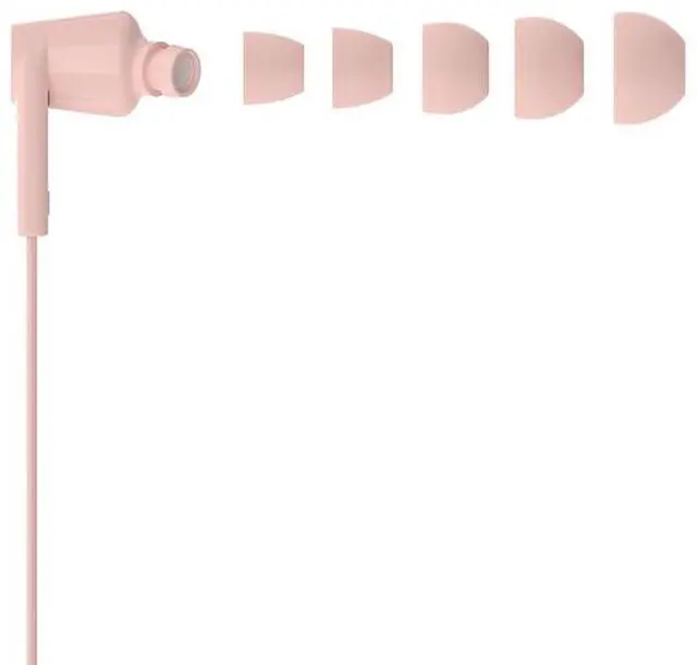 Alt view image 3 of 4 - Belkin SoundForm USB-C Wired Earbuds with Adjustable Volume Limiter - Pink