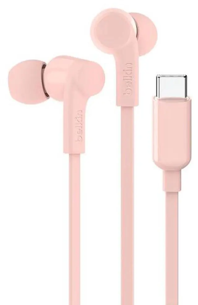Main image of Belkin SoundForm USB-C Wired Earbuds with Adjustable Volume Limiter - Pink