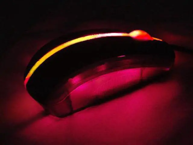 Main image of Sunbeam MS-2011-BK-RD Black/LED Red 3 Buttons 1 x Wheel USB Wired Optical FireLine Mouse