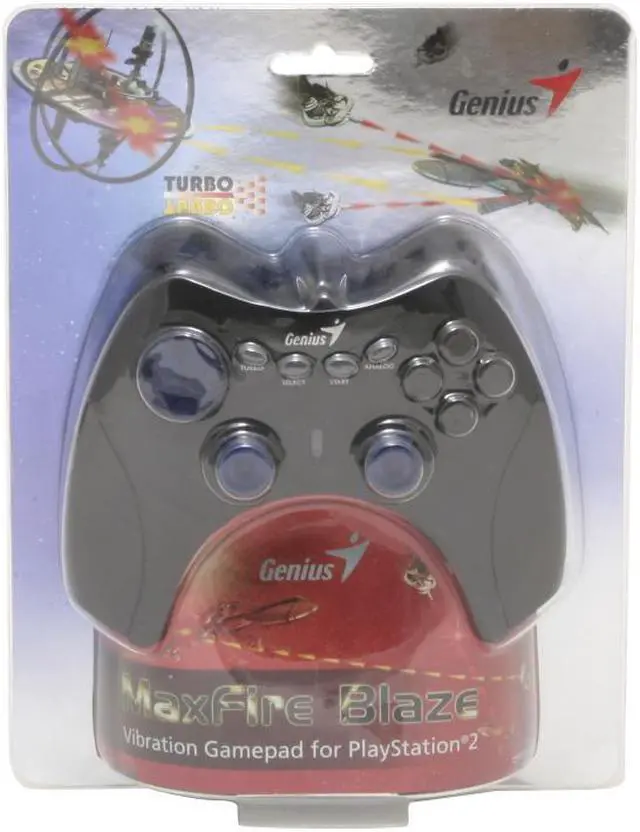 Alt view image 5 of 5 - Genius MaxFire Blaze Vibration Gamepad for PlayStation 2