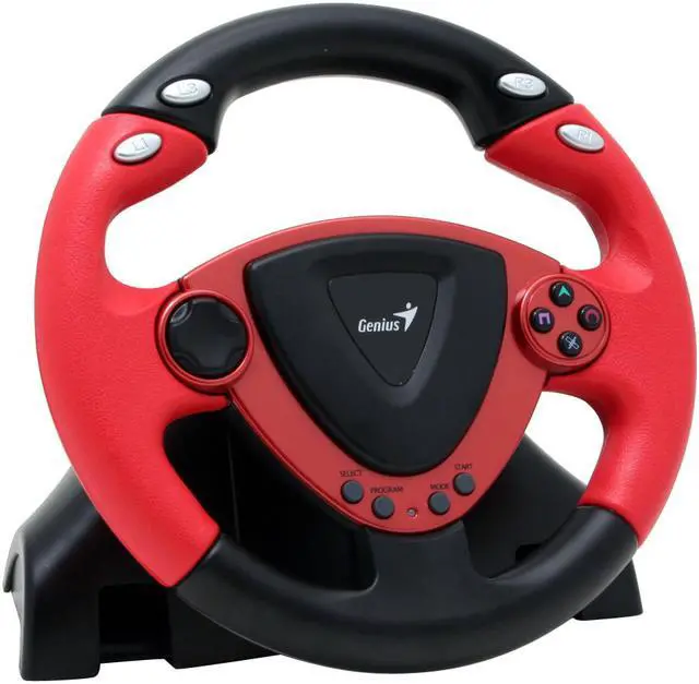 Alt view image 2 of 12 - Genius TwinWheel FF Force Feedback Racing Wheel for PS2 & PC