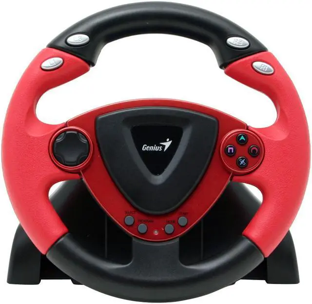 Alt view image 3 of 12 - Genius TwinWheel FF Force Feedback Racing Wheel for PS2 & PC