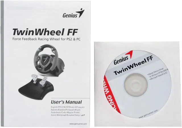 Alt view image 11 of 12 - Genius TwinWheel FF Force Feedback Racing Wheel for PS2 & PC