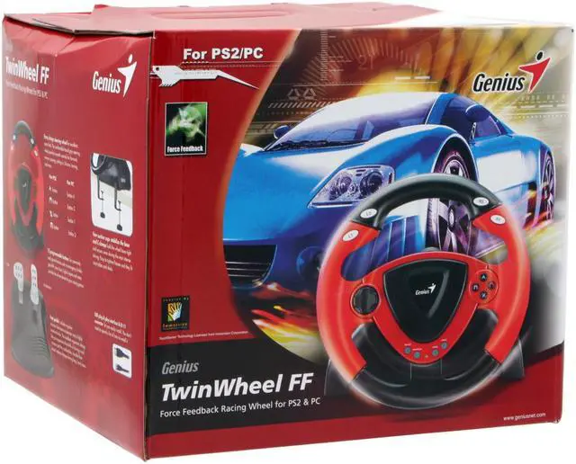 Alt view image 12 of 12 - Genius TwinWheel FF Force Feedback Racing Wheel for PS2 & PC