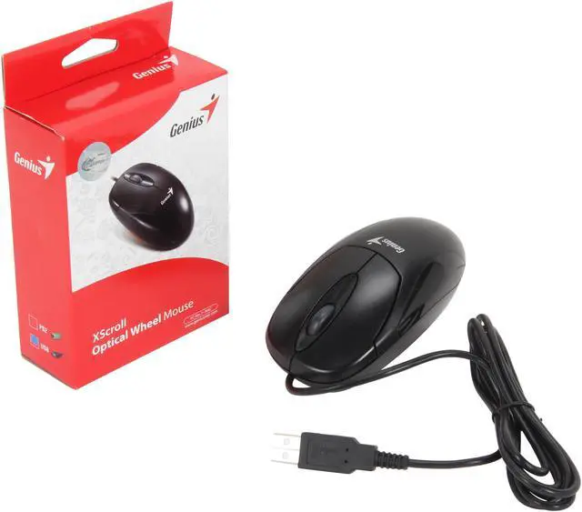 Alt view image 5 of 5 - Genius XScroll Black 1 x Wheel USB Wired Optical Mouse