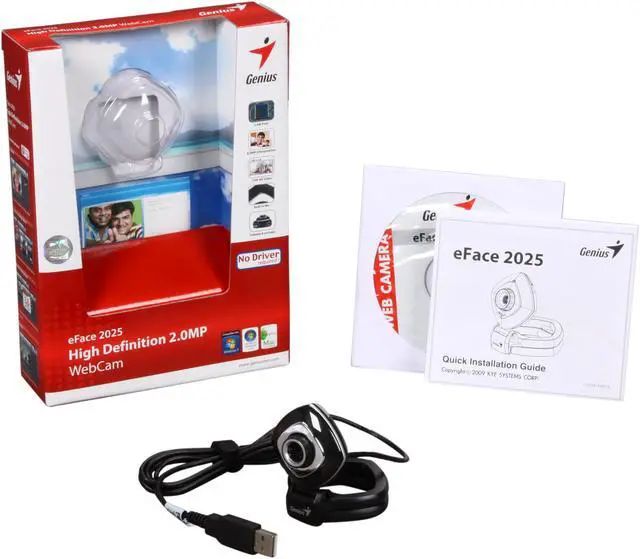 Alt view image 7 of 7 - Genius eFace 2025 2.0 M Effective Pixels USB 2.0 WebCam