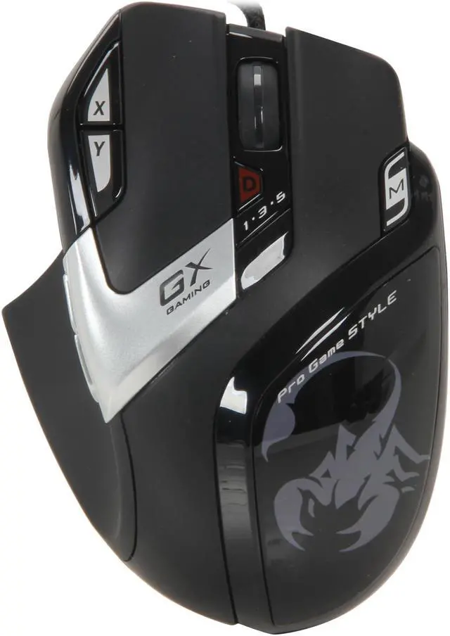 Alt view image 2 of 6 - Genius GX-Gaming DeathTaker Black 9 Buttons 1 x Wheel USB Wired Laser 5700 dpi MMO/RTS Professional Gaming Mouse