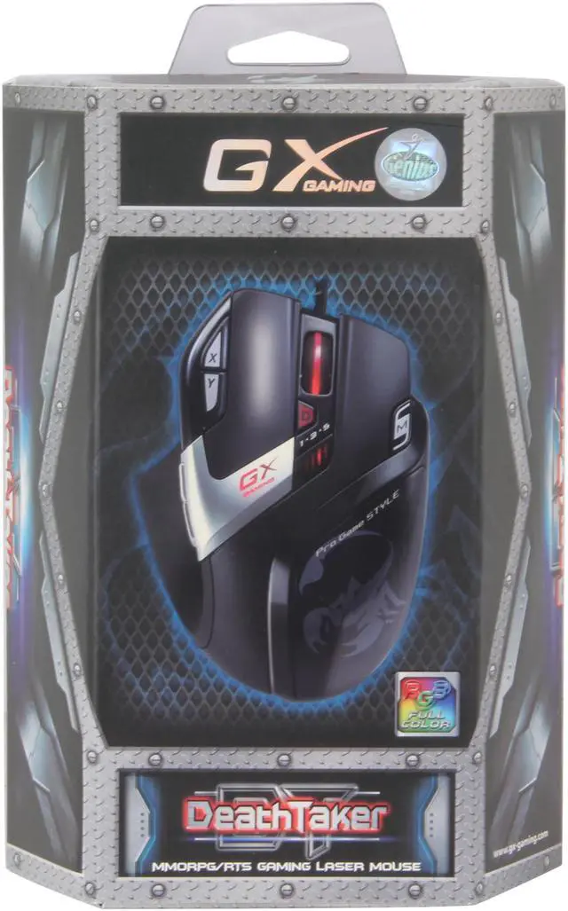 Alt view image 6 of 6 - Genius GX-Gaming DeathTaker Black 9 Buttons 1 x Wheel USB Wired Laser 5700 dpi MMO/RTS Professional Gaming Mouse