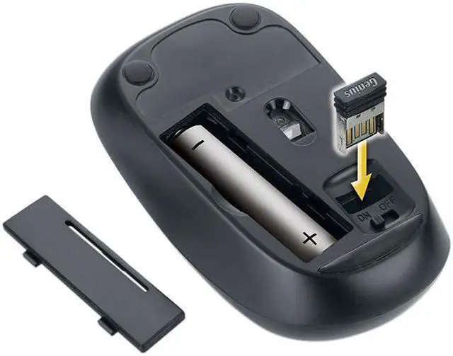 Alt view image 3 of 4 - Genius Traveler 6000Z 31030023102 Black Scroll Button USB 2.4GHz Wireless Optical Optical Mouse