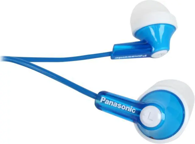 Alt view image 2 of 5 - Panasonic Blue RP-HJE120-A Canal Earbud Headphone