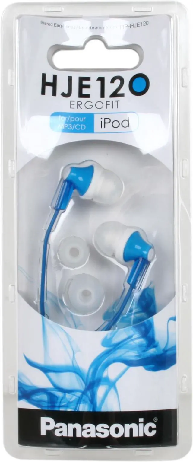 Alt view image 5 of 5 - Panasonic Blue RP-HJE120-A Canal Earbud Headphone
