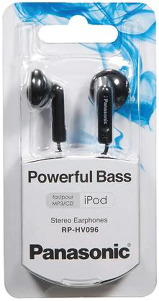 Alt view image 2 of 2 - Panasonic Black RP-HV096-K Earbud Headphones