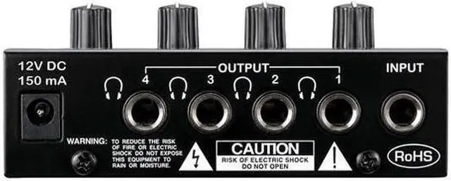 Alt view image 3 of 3 - Pyle Pro PHA40 Heapones 4 Channel Amplifier