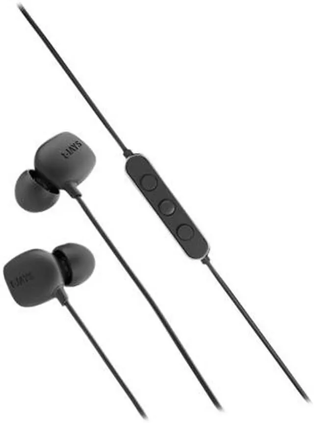 Alt view image 2 of 4 - JAYS t-JAYS Four Black T00079 Silver-Plated 3.5mm Connector Canal Hi-Fi Earphone with 3-Button Remote