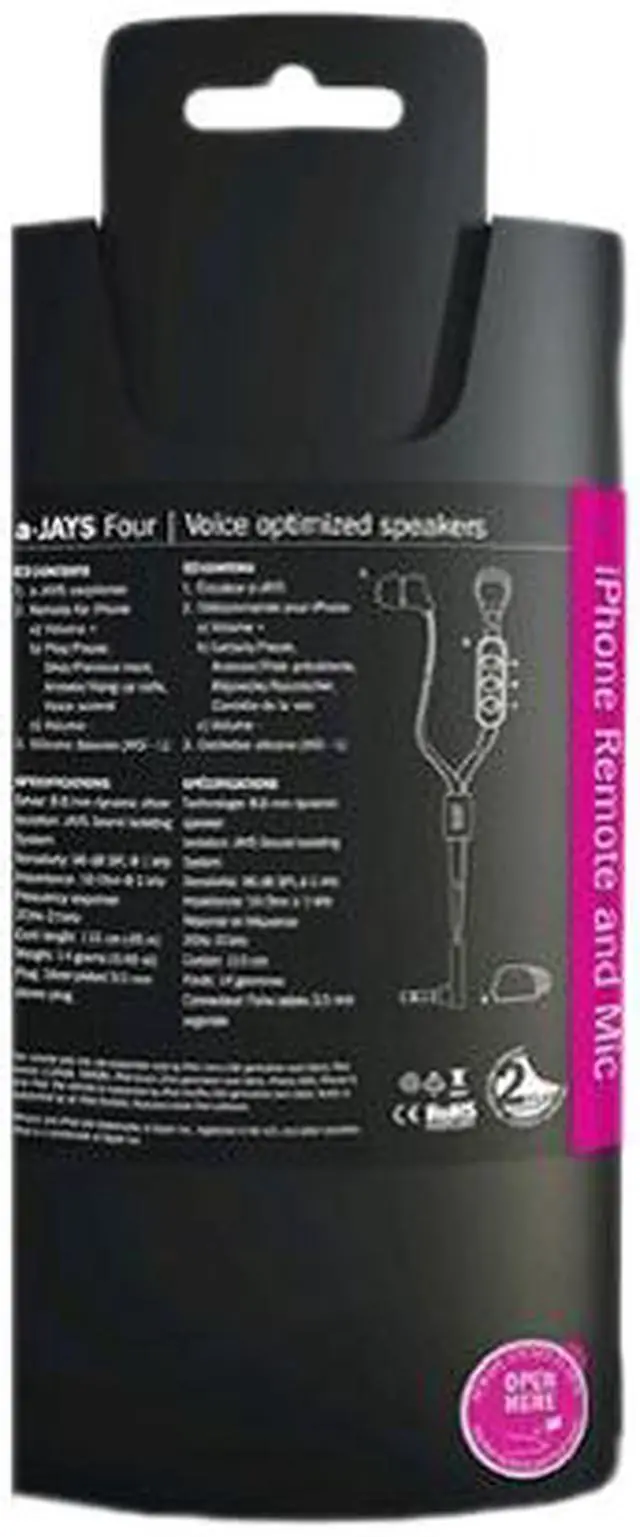 Alt view image 2 of 2 - JAYS a-JAYS Four White T00082 Silver-Plated 3.5mm Connector Canal Earphone with Mic/Controller
