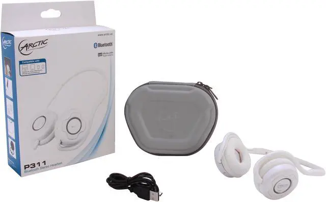 Alt view image 7 of 7 - ARCTIC COOLING P311 (White) Supra-Aural, Neckband Bluetooth Headset for Sports and On The Go