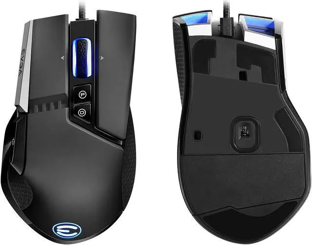 Alt view image 3 of 12 - EVGA X17 Gaming Mouse, Wired, Black, Customizable, 16,000 DPI, 5 Profiles, 10 Buttons, Ergonomic 903-W1-17BK-KR