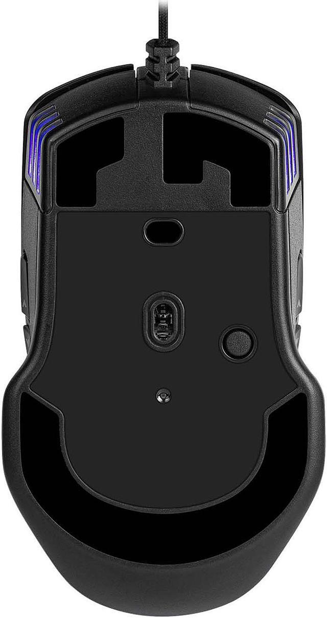 Alt view image 7 of 9 - EVGA X12 Gaming Mouse, 8k, Wired, Black, Customizable, Dual Sensor, 16,000 DPI, 5 Profiles, 8 Buttons, Ambidextrous Light Weight, RGB, 905-W1-12BK-KR