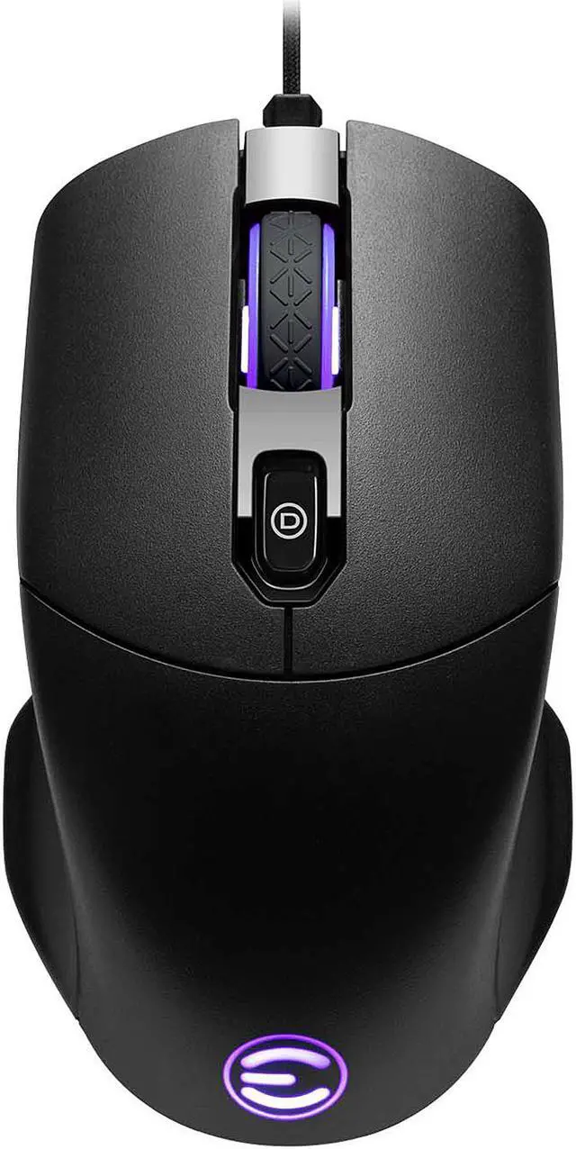 Alt view image 6 of 9 - EVGA X12 Gaming Mouse, 8k, Wired, Black, Customizable, Dual Sensor, 16,000 DPI, 5 Profiles, 8 Buttons, Ambidextrous Light Weight, RGB, 905-W1-12BK-KR