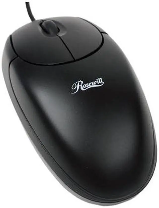 Main image of Rosewill RM800P Black 3 Buttons 1 x Wheel PS/2 Wired Optical Mouse - OEM