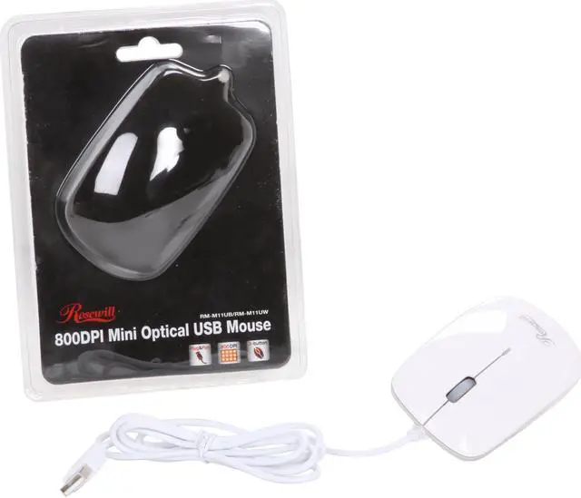 Alt view image 5 of 5 - Rosewill RM-M11UW 3 Buttons 1 x Wheel USB Optical 800 dpi Portable Mini Mouse
