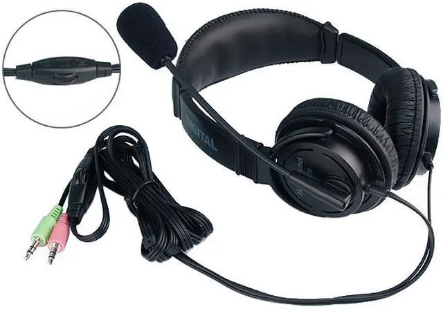 Alt view image 2 of 6 - Rosewill 2 x 3.5mm Connector Circumaural Multimedia Stereo Headset - RH-001