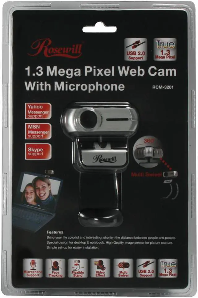 Alt view image 5 of 5 - Rosewill RCM-3201 True 1.3 MP Effective Pixels USB 2.0 Interface WebCam