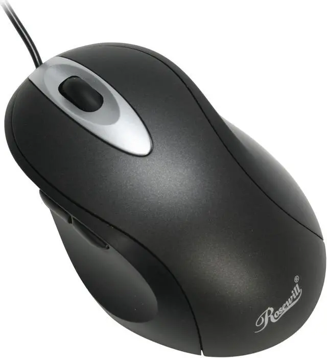 Main image of Rosewill RM-1600L Black 5 Buttons 1 x Wheel USB Laser 1600 dpi Mouse